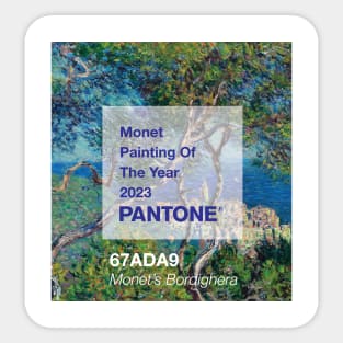 PANTONE MONET -  Bordighera (1884) by Claude Monet Landscape Sticker